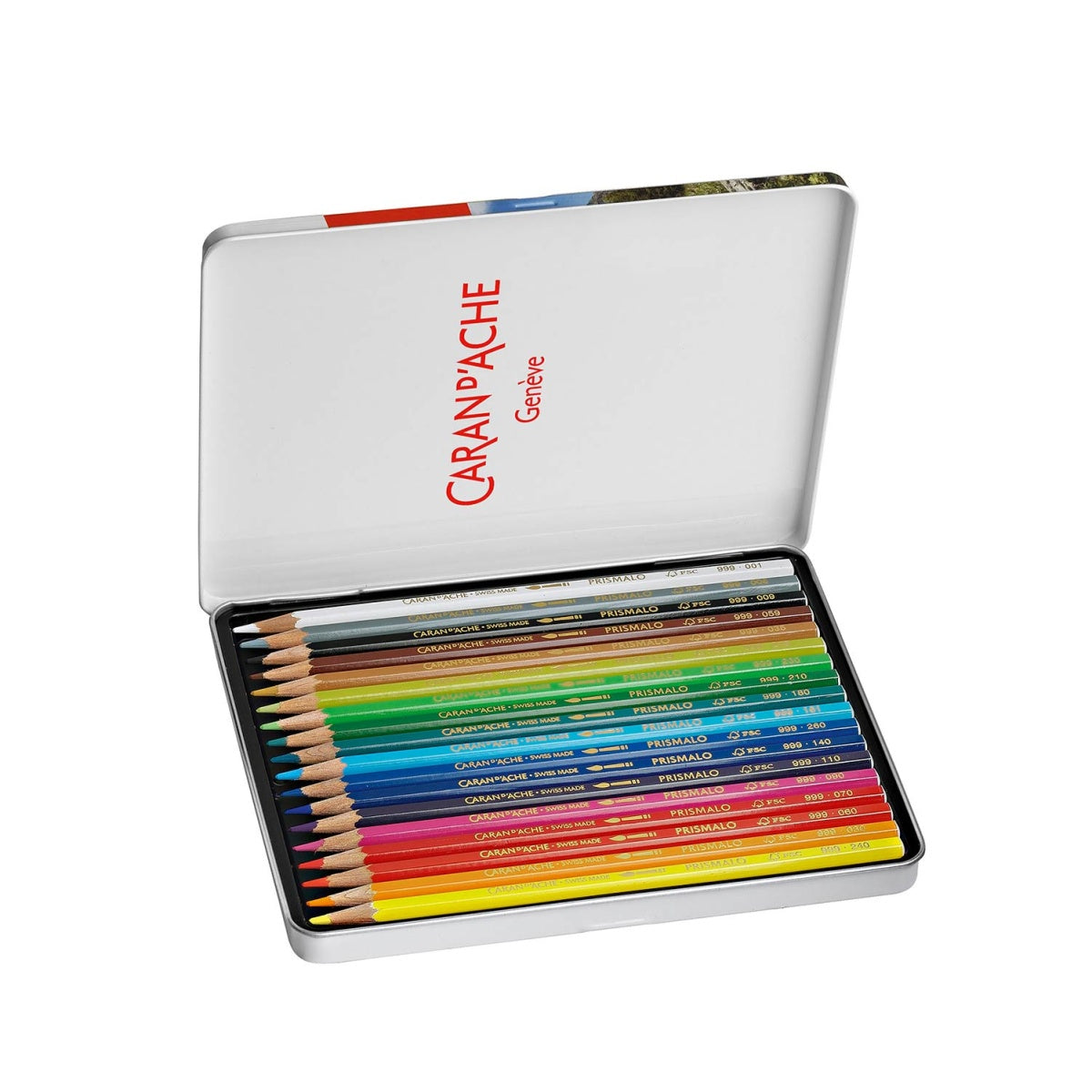 Lápis de cor aguareláveis Caran d'Ache Prismalo Aquarelle 18 cores