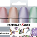 Conjunto de 4 mini sublinhadores com glitter Pastel Eberhard Faber, referência 551401