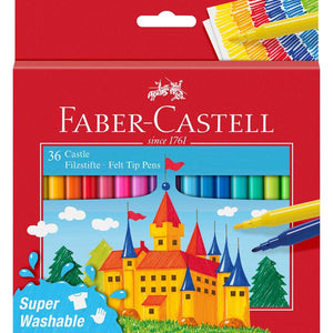 Marcadores escolares Faber-Castell Castle — conjuntos — 36 cores