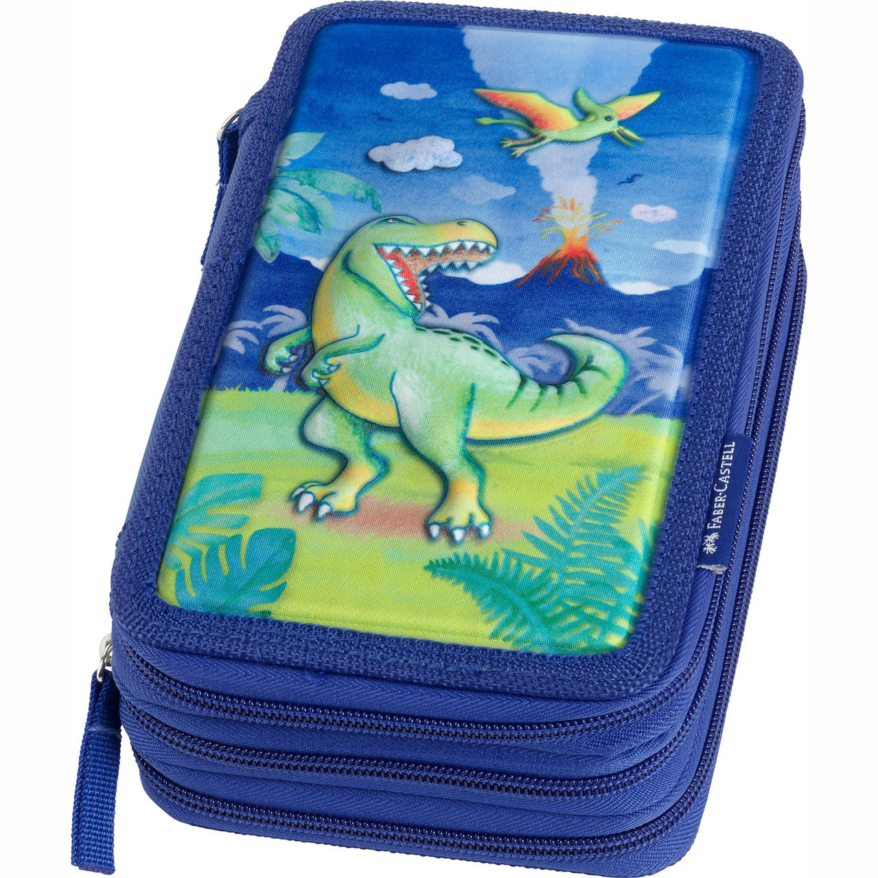 Estojo Triplo Faber-Castell Dinossauro