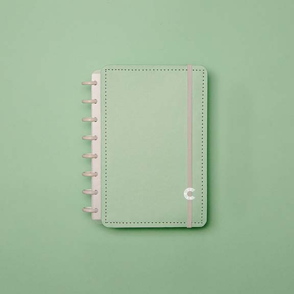 Caderno A5 verde pastel