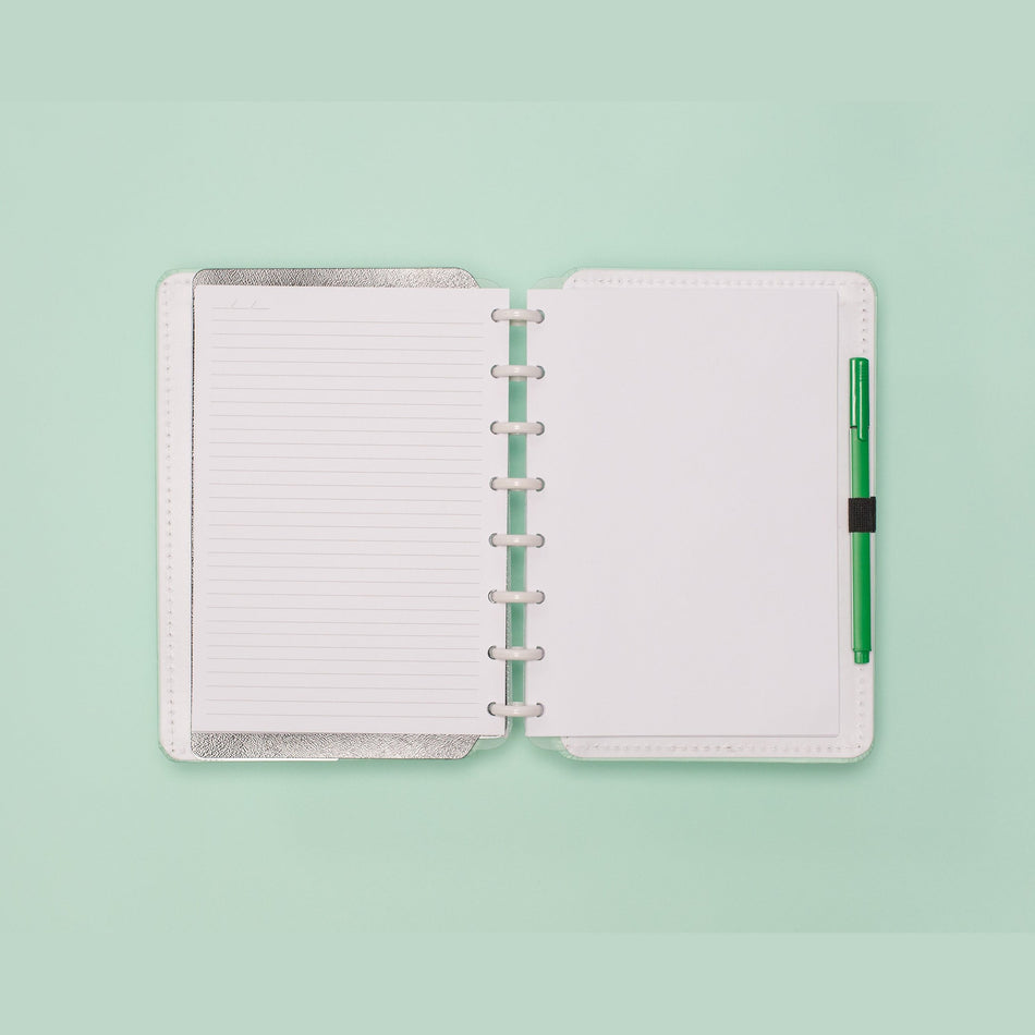 Caderno A5 verde pastel