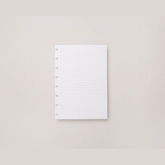 Folhas pautadas brancas A5 90g para Caderno Inteligente