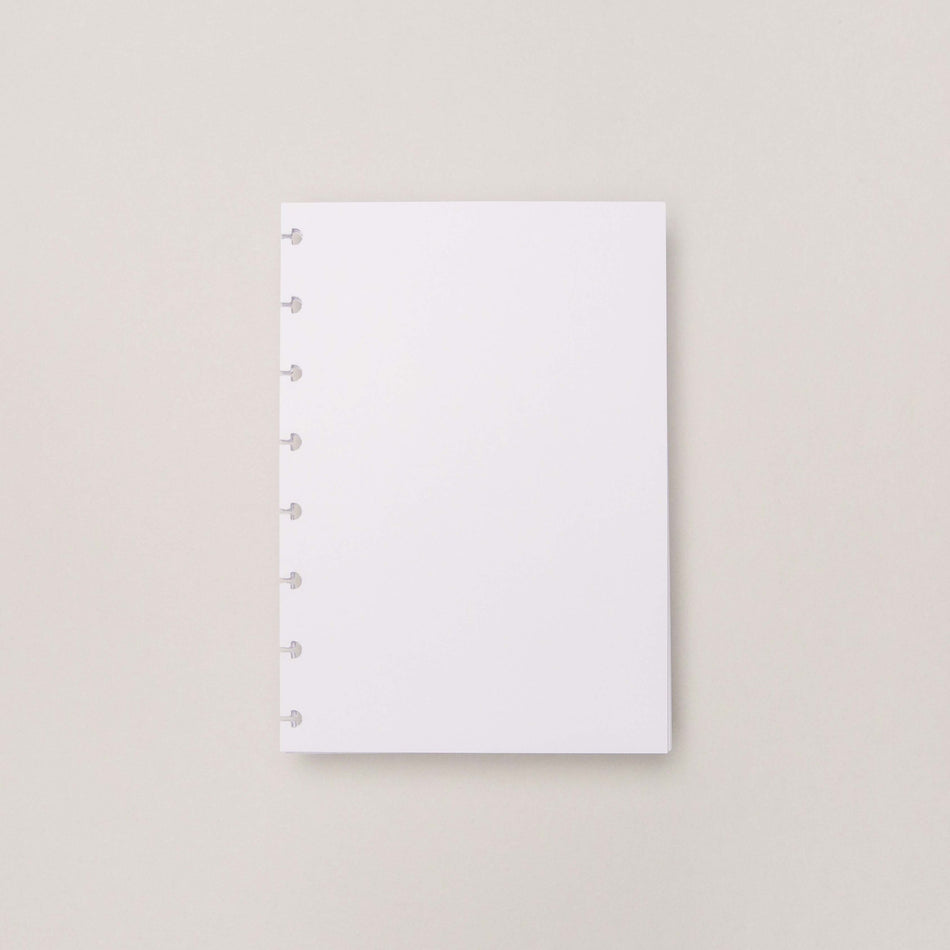 Folhas lisas brancas A5 90g para Caderno Inteligente