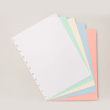 Folhas coloridas Grandes para Caderno Inteligente
