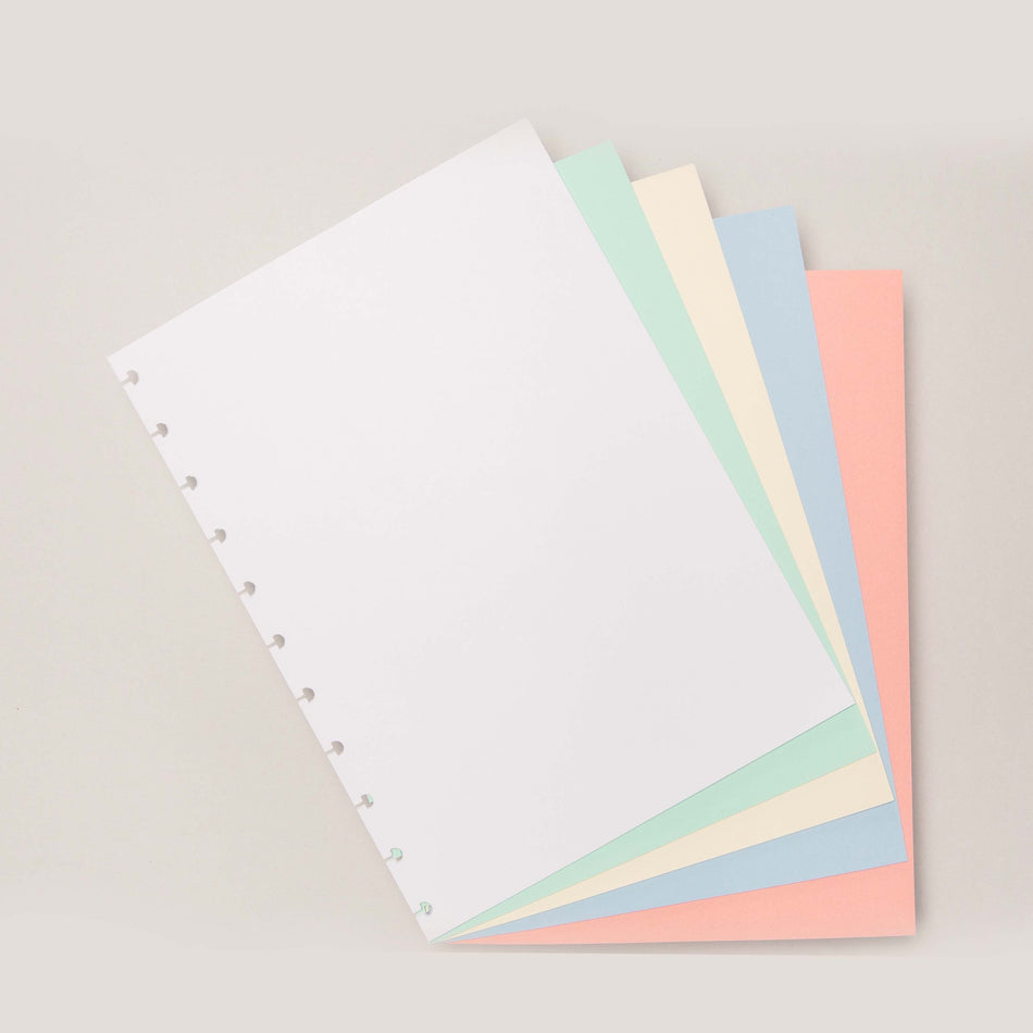 Folhas coloridas Grandes para Caderno Inteligente