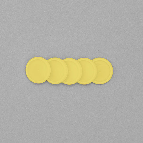 Discos M e elásticos amarelo cerrado para caderno inteligente