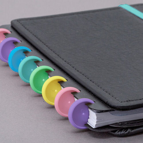 Discos e elástico G diversidade brasileira para caderno inteligente