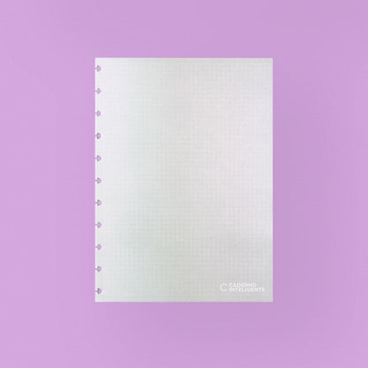 Folhas quadriculadas brancas Grande 90g para Caderno Inteligente
