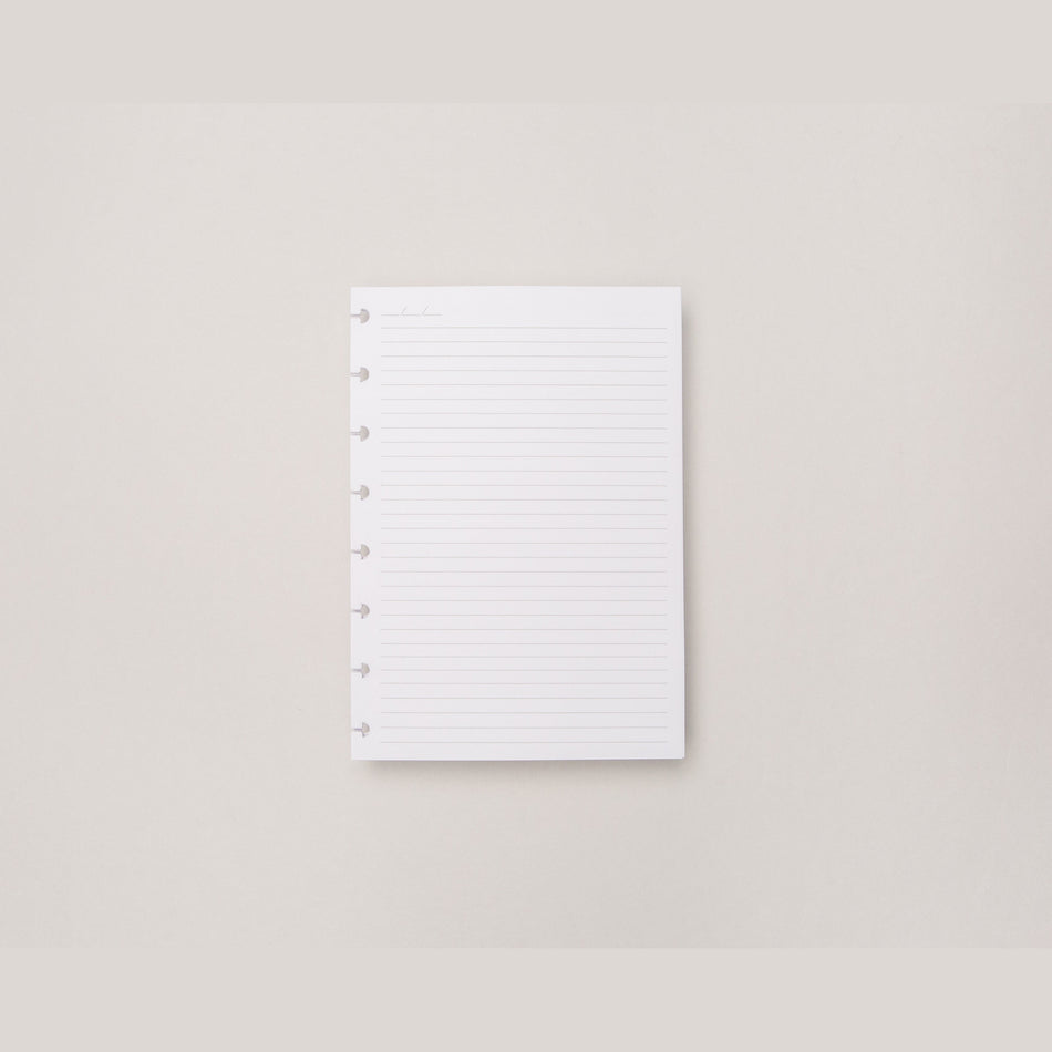 Folhas linhas brancas pautado A5 120g para Caderno Inteligente