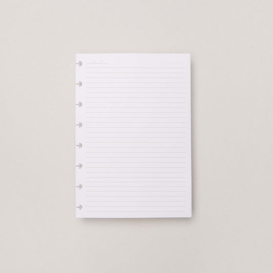 Folhas linhas brancas pautado A5 120g para Caderno Inteligente