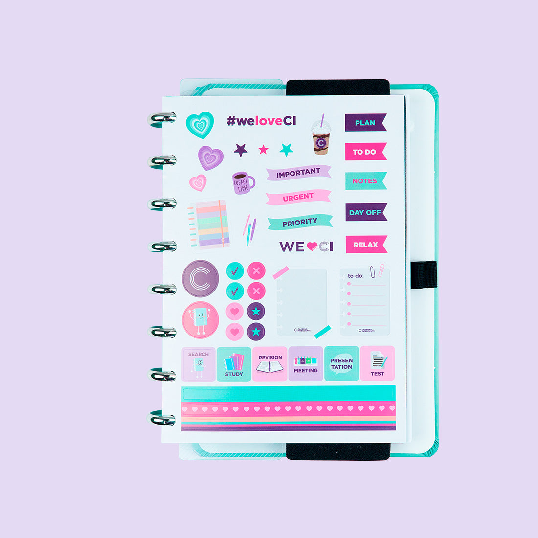 Caderno Inteligente Turquoise Love A5