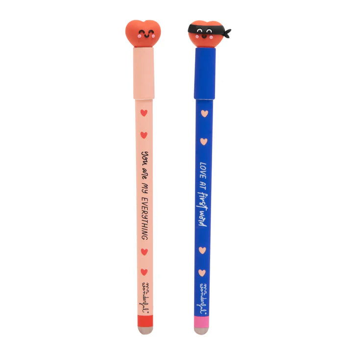 Conjunto 2 canetas apagáveis - Love At First Word - Mr.Wonderful