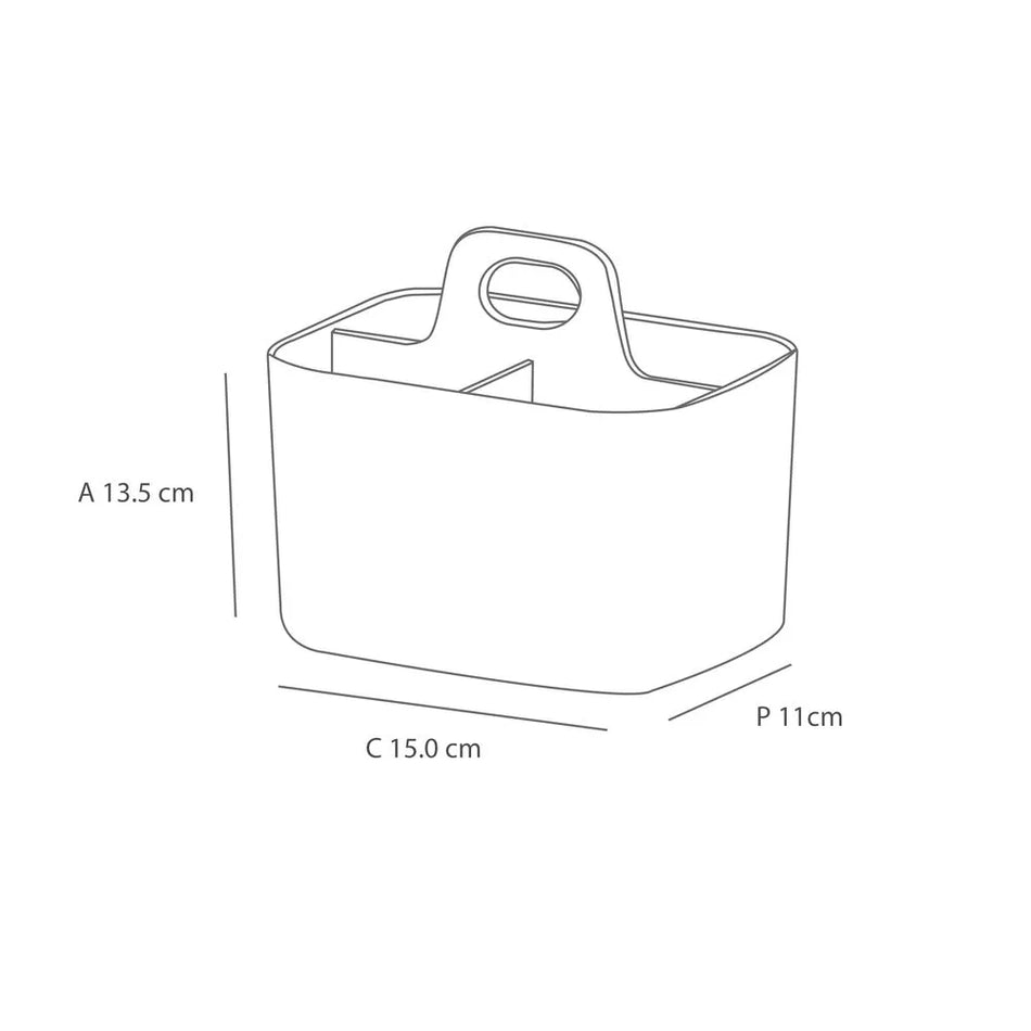 Cesto de organização Litem Porta Vita Mini Marfim