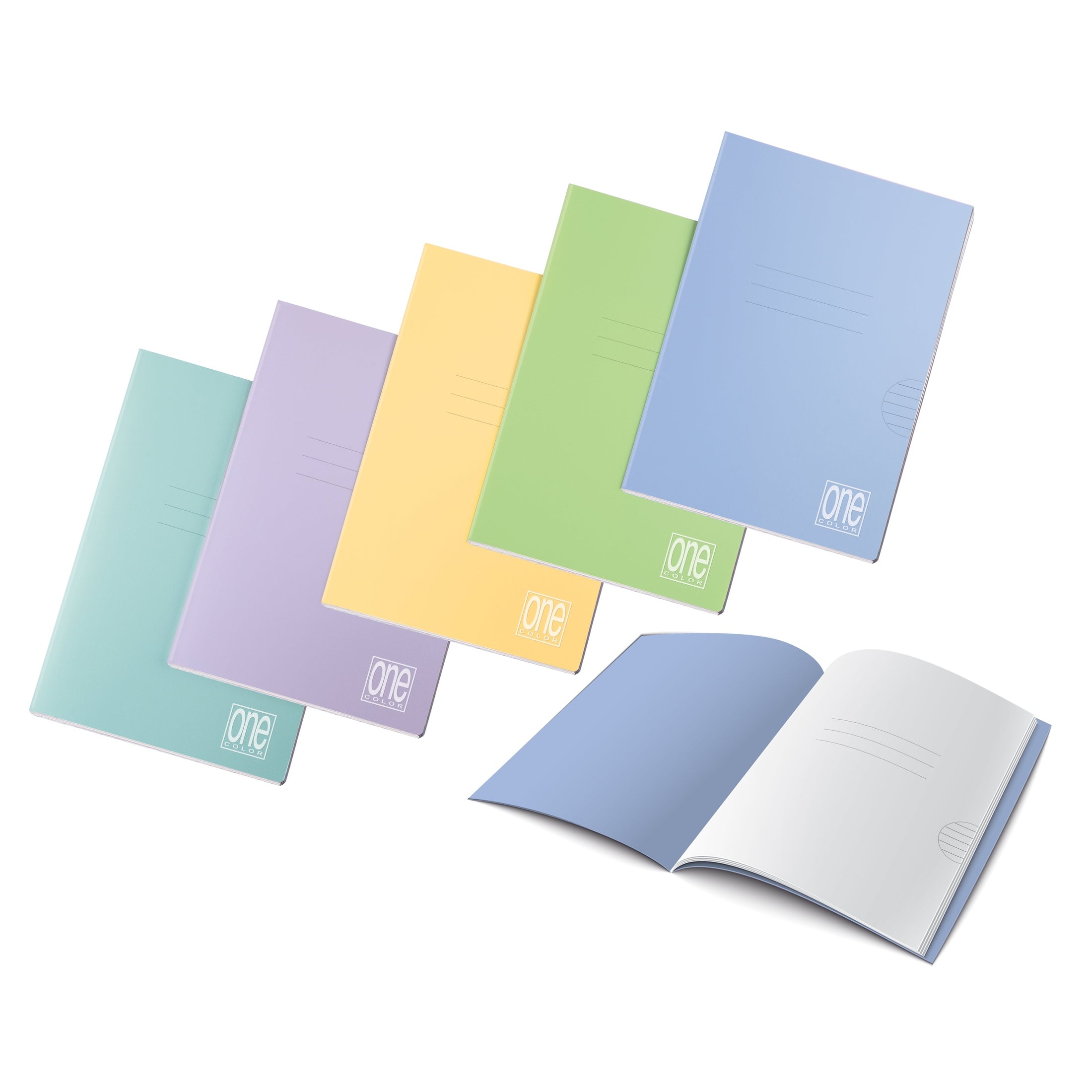 Caderno A4 Pautado Capa Plast. cores pastel Blasetti