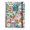 Caderno A4 Pautado de Capa Dura com Espiral Legami – Travel Stickers