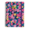 Caderno A4 Pautado de Capa Dura com Espiral Legami – Flowers