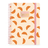 Caderno A4 Pautado de Capa Dura com Espiral Legami – Croissant