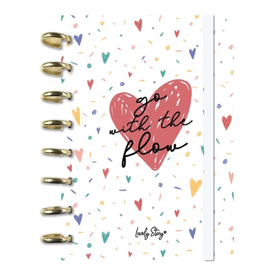 Caderno Inteligente A5 - Go with the flow - Hearts