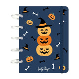 Caderno de discos A6 c/ 100 folhas pautadas 100gr Dark Blue - Spooky Boo