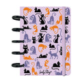 Caderno de discos A6 c/ 100 folhas pautadas 100gr Lilac - Witchie Cats