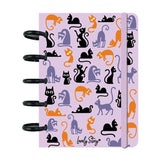 Caderno de discos A6 c/ 100 folhas pautadas 100gr Lilac - Witchie Cats