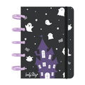Caderno de discos A6 c/ 100 folhas pautadas 100gr Black - Ghostie Pals