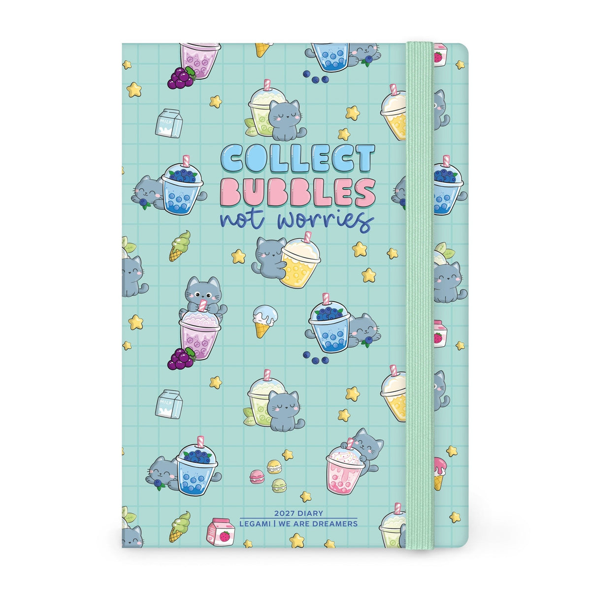 Agenda Semanal 2027 Legami Kitty Bubble Tea – Medium | 12 x 18 cm