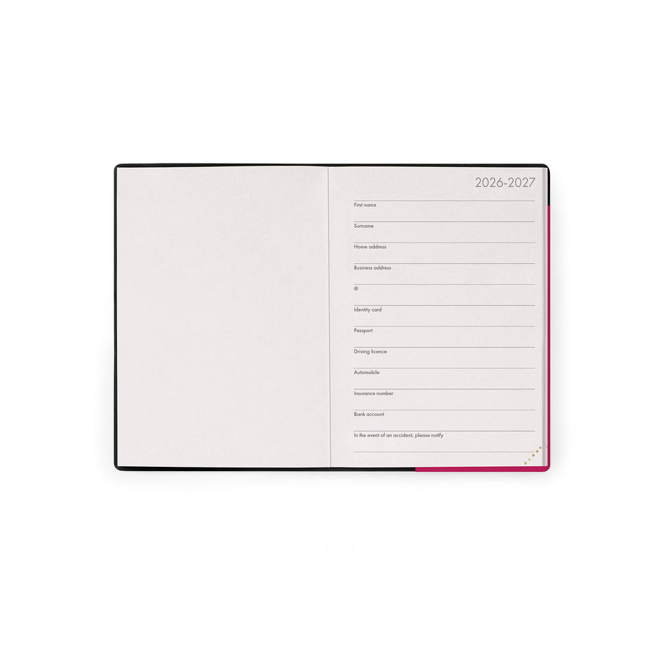 Agenda Legami diária Pequena 16 meses Raspberry Jam