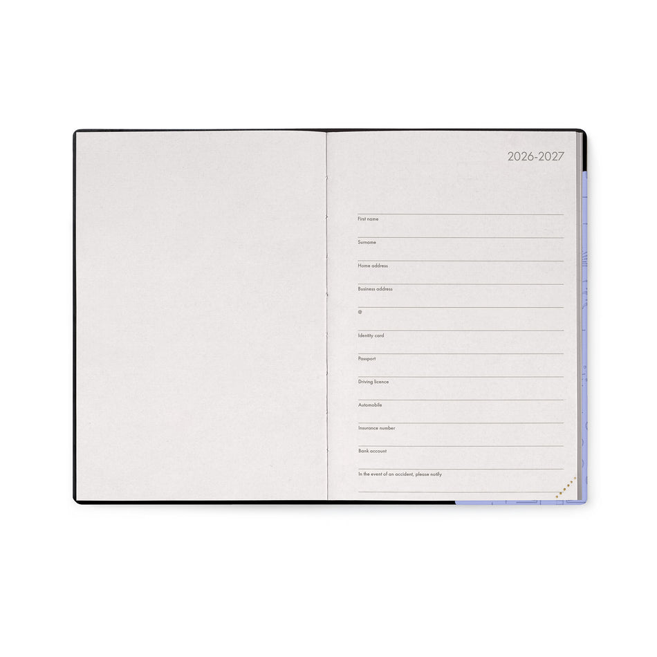 Agenda Legami 16 meses Média Diaria - Cosmic Lilac