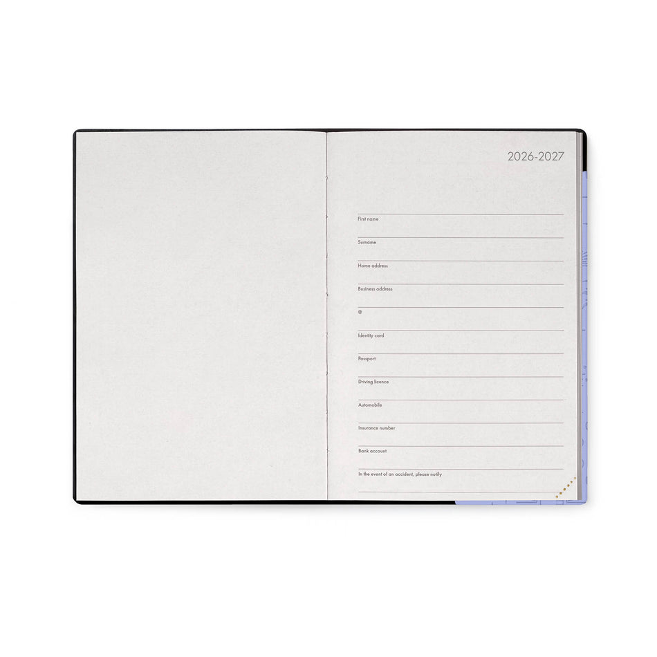 Agenda Legami 16 meses Média Semanal - Cosmic Lilac
