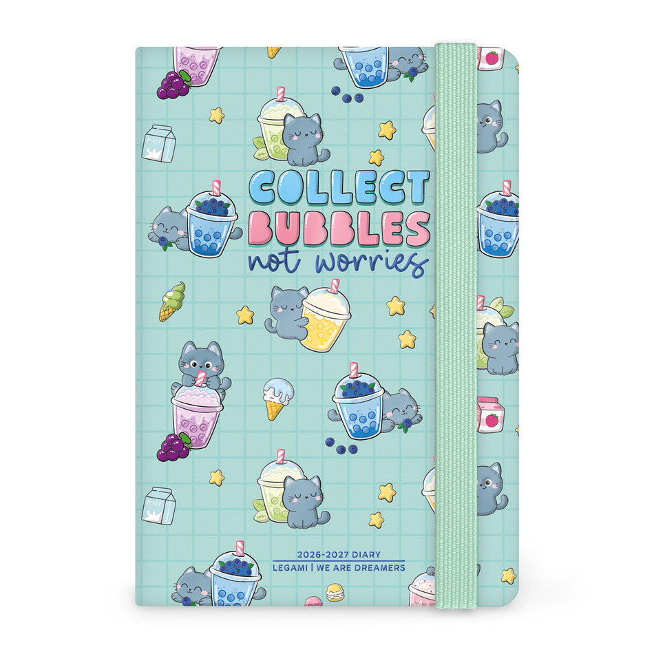 Agenda Legami 16 meses Semanal -Pequena- Gato Bubble Tea