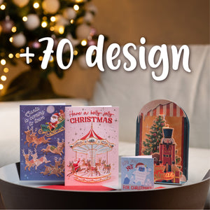 Postal Pop-Up de Natal Legami – Pai Natal de Bicicleta