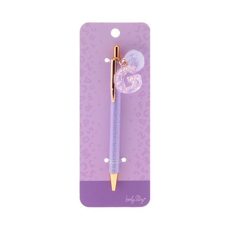 Caneta com letra Lovely Story — Roxo / G