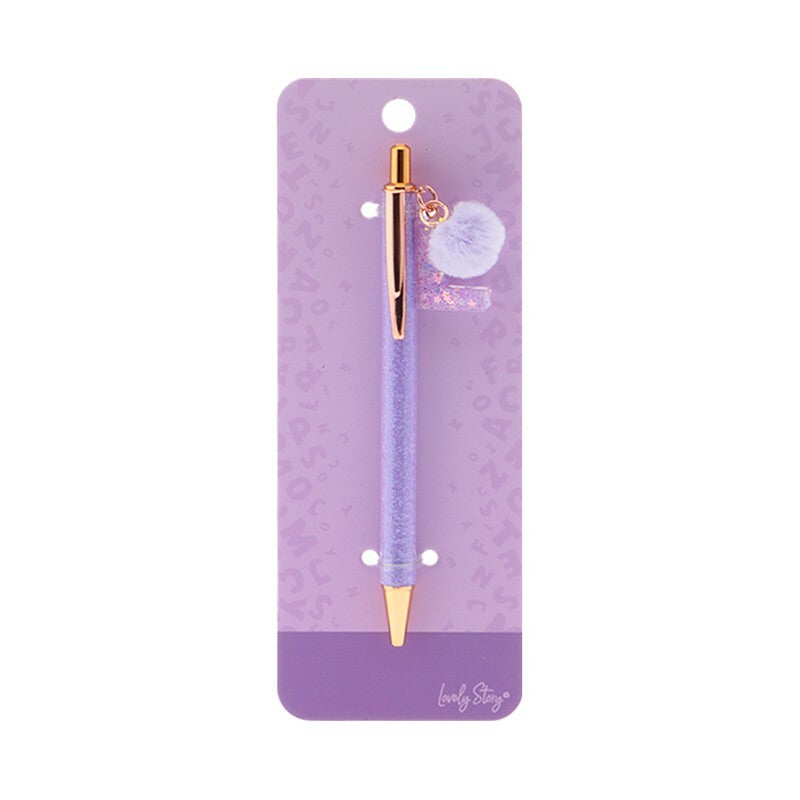 Caneta com letra Lovely Story — Roxo / L