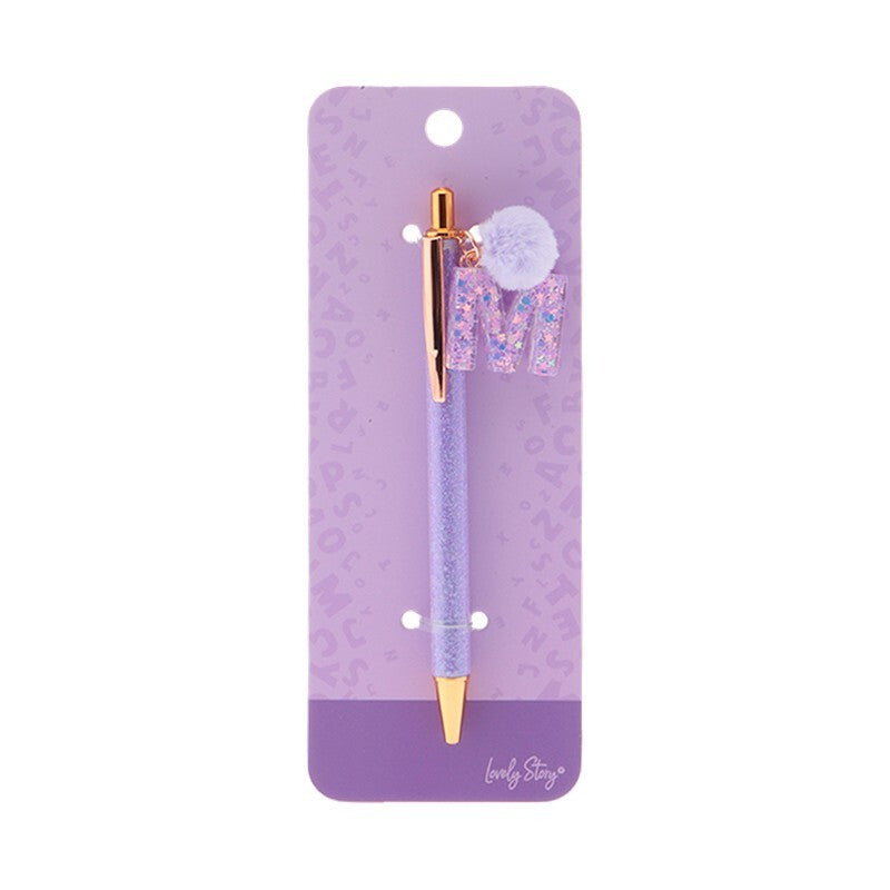 Caneta com letra Lovely Story — Roxo / M