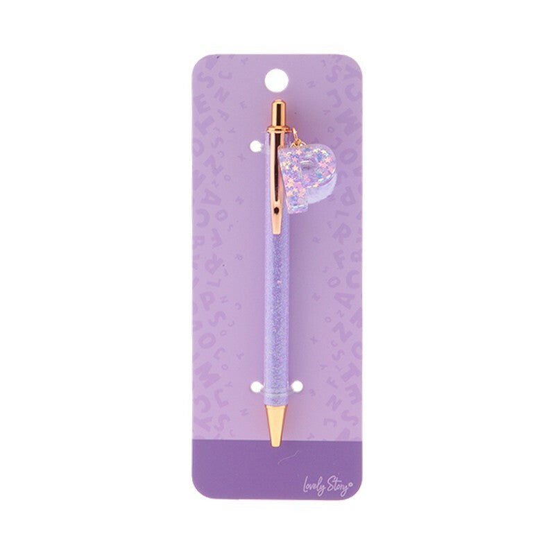 Caneta com letra Lovely Story — Roxo / P