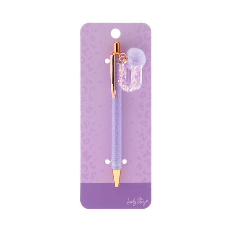 Caneta com letra Lovely Story — Roxo / U