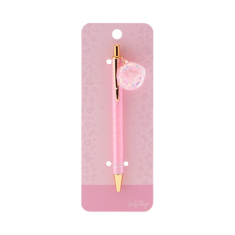 Caneta com letra Lovely Story — Rosa / C