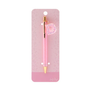 Caneta com letra Lovely Story — Rosa / D