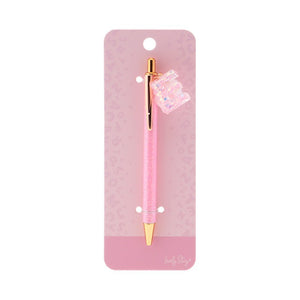 Caneta com letra Lovely Story — Rosa / E