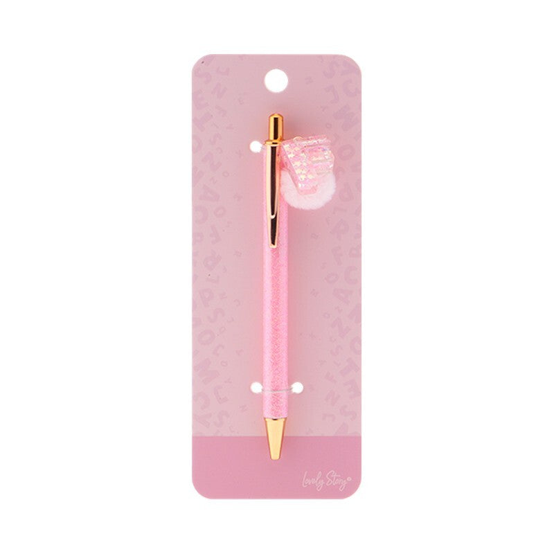 Caneta com letra Lovely Story — Rosa / F