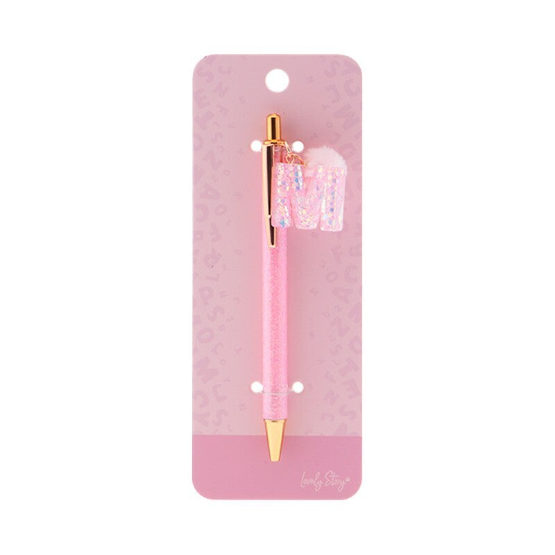 Caneta com letra Lovely Story — Rosa / M