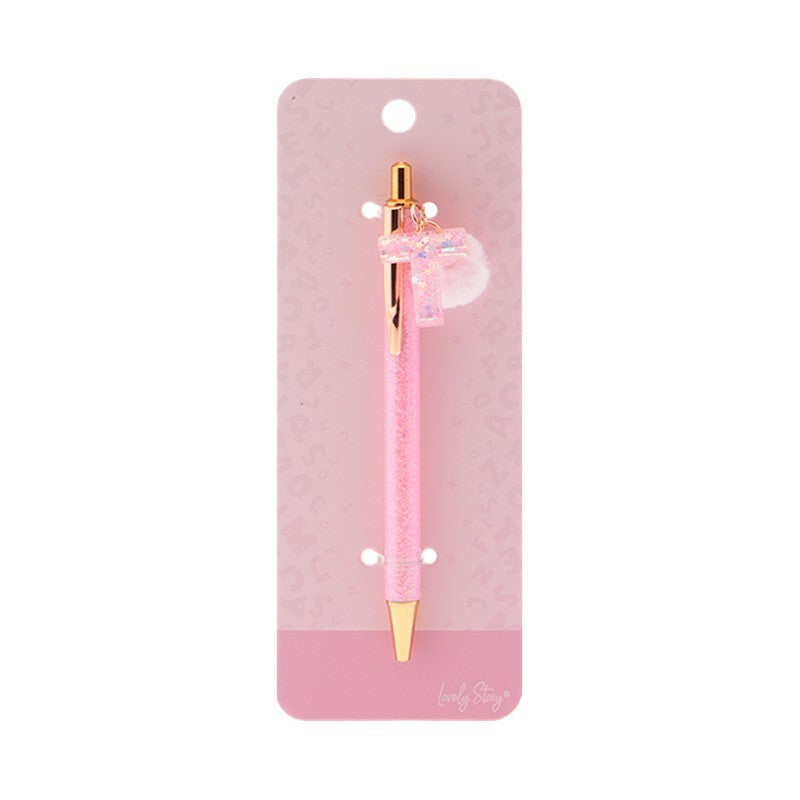 Caneta com letra Lovely Story — Rosa / T