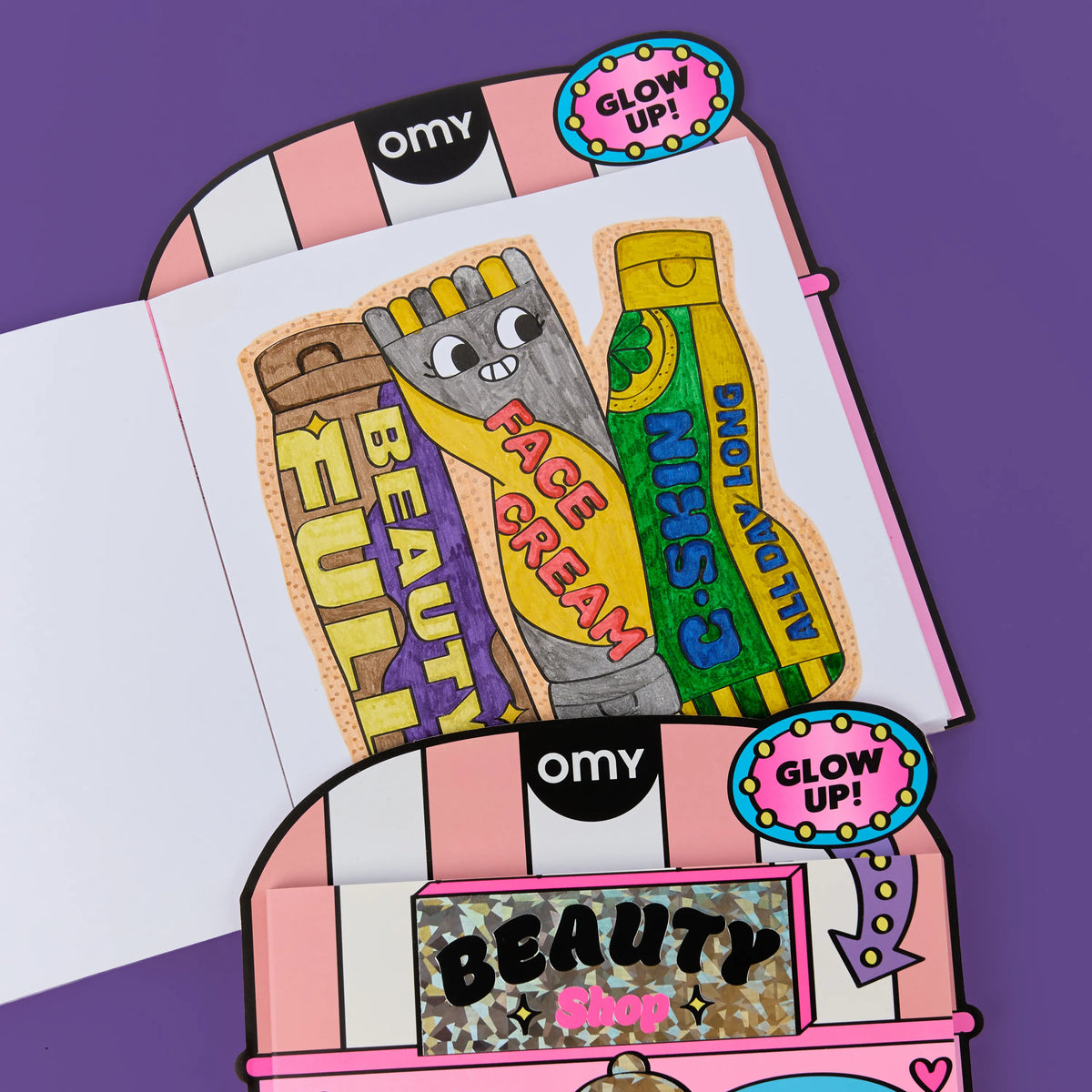 Livro de Colorir com Autocolantes OMY Beauty Shop - detalhe 2