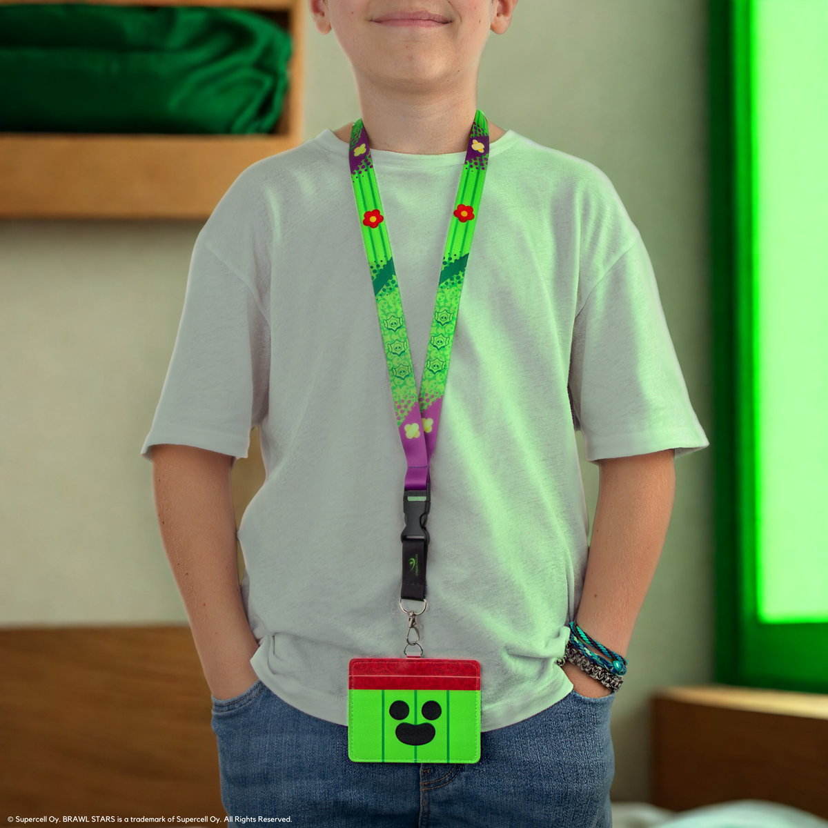 Fita de Pescoço com Porta-Cartões Brawl Stars Spike