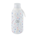 Garrafa térmica com interior cerâmico 500 ml Lovely Story – Calma Na Alma – Branco gelo — Ref. BTC2648BL-5PT