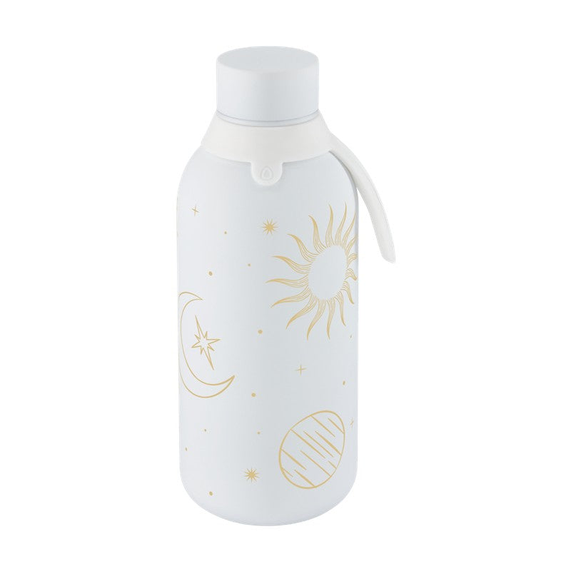 Garrafa térmica com interior cerâmico 500 ml Lovely Story – Cosmic Energy – Branco gelo — Ref. BTC2652BL-5