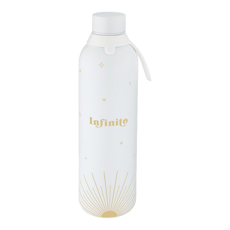 Garrafa térmica com interior cerâmico 750 ml Lovely Story – Infinito – Branco gelo — Ref. BTC2652BL-7