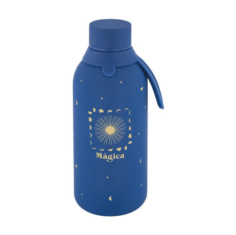 Garrafa térmica com interior cerâmico 500 ml Lovely Story – Mágica – Azul escuro — Ref. BTC2652DB-5